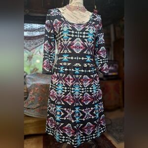 A BeBop Aztec print cute little pullover dress.